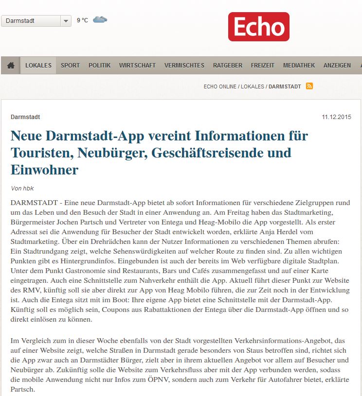 Darmstadt echo online